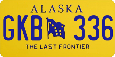 AK license plate GKB336