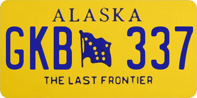 AK license plate GKB337