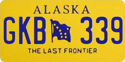 AK license plate GKB339