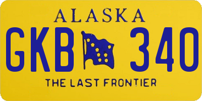 AK license plate GKB340