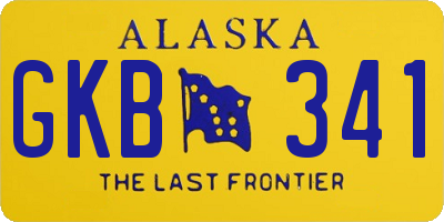 AK license plate GKB341