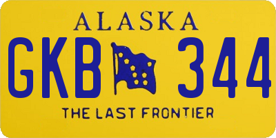 AK license plate GKB344
