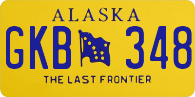 AK license plate GKB348