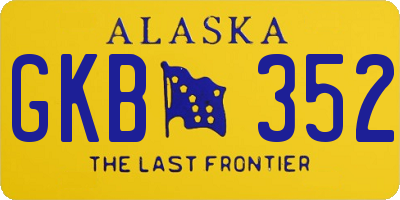 AK license plate GKB352