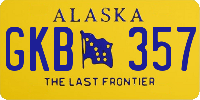 AK license plate GKB357