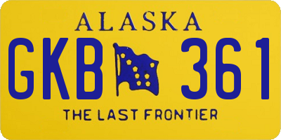 AK license plate GKB361