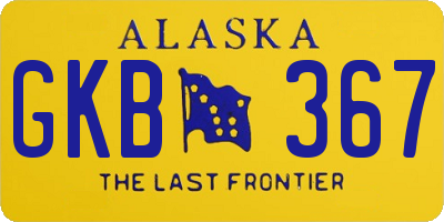 AK license plate GKB367