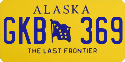 AK license plate GKB369