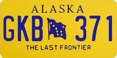 AK license plate GKB371
