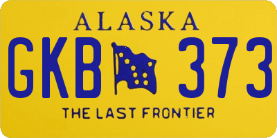 AK license plate GKB373