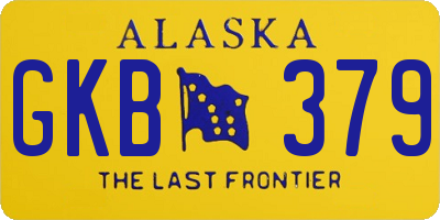 AK license plate GKB379