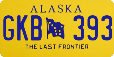 AK license plate GKB393