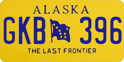 AK license plate GKB396