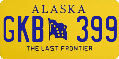 AK license plate GKB399