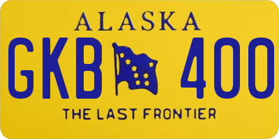AK license plate GKB400