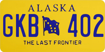 AK license plate GKB402