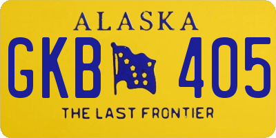 AK license plate GKB405