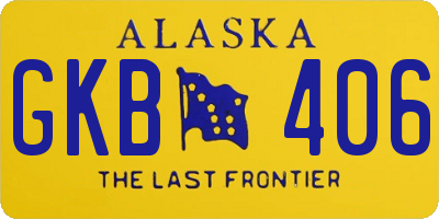 AK license plate GKB406