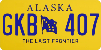 AK license plate GKB407