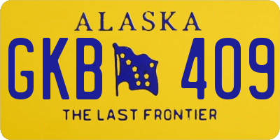 AK license plate GKB409