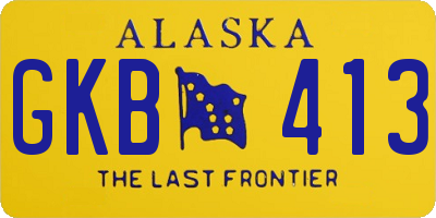 AK license plate GKB413