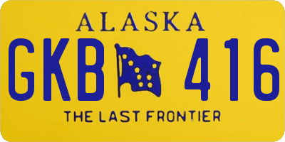 AK license plate GKB416