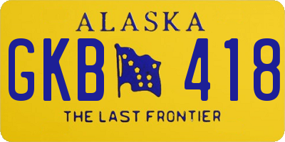 AK license plate GKB418