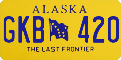 AK license plate GKB420