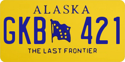 AK license plate GKB421