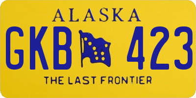 AK license plate GKB423