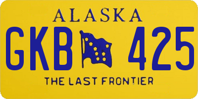 AK license plate GKB425