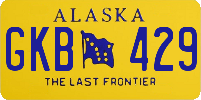 AK license plate GKB429
