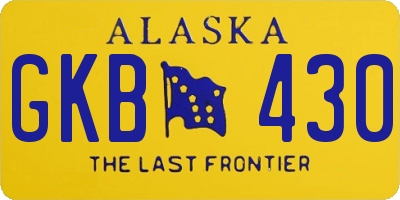 AK license plate GKB430