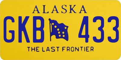 AK license plate GKB433