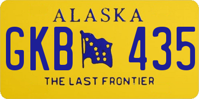 AK license plate GKB435