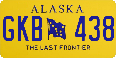 AK license plate GKB438