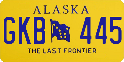 AK license plate GKB445