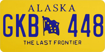 AK license plate GKB448