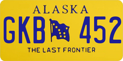 AK license plate GKB452