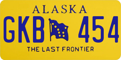 AK license plate GKB454