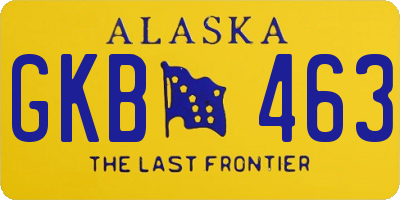 AK license plate GKB463