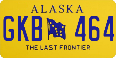 AK license plate GKB464