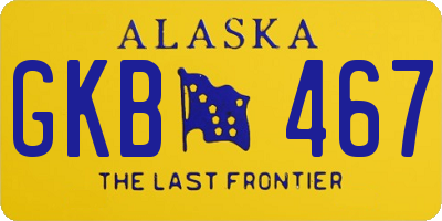 AK license plate GKB467