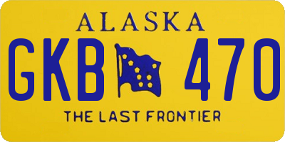 AK license plate GKB470