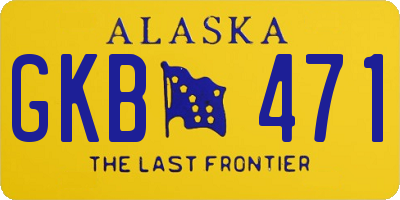 AK license plate GKB471