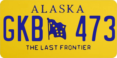 AK license plate GKB473