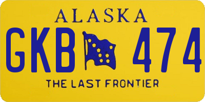 AK license plate GKB474