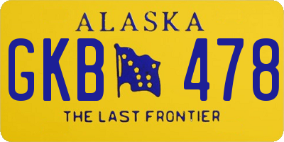 AK license plate GKB478