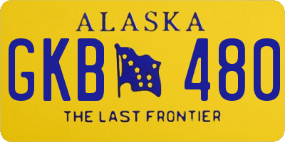 AK license plate GKB480