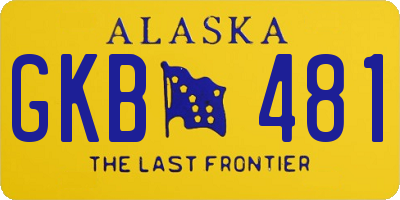 AK license plate GKB481